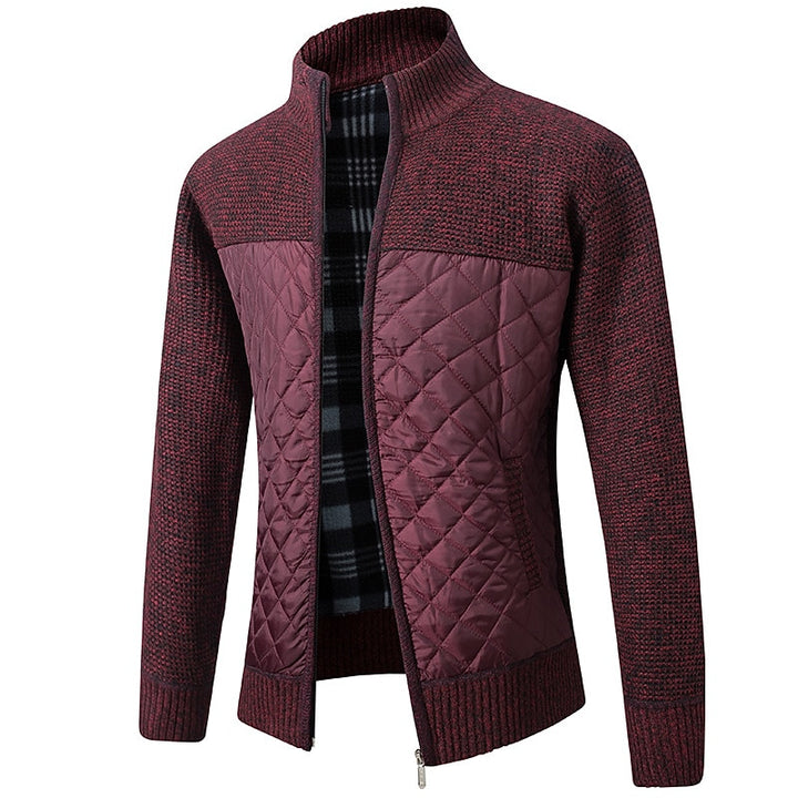 Nicholas | Zip-Up Stand Collar Cardigan