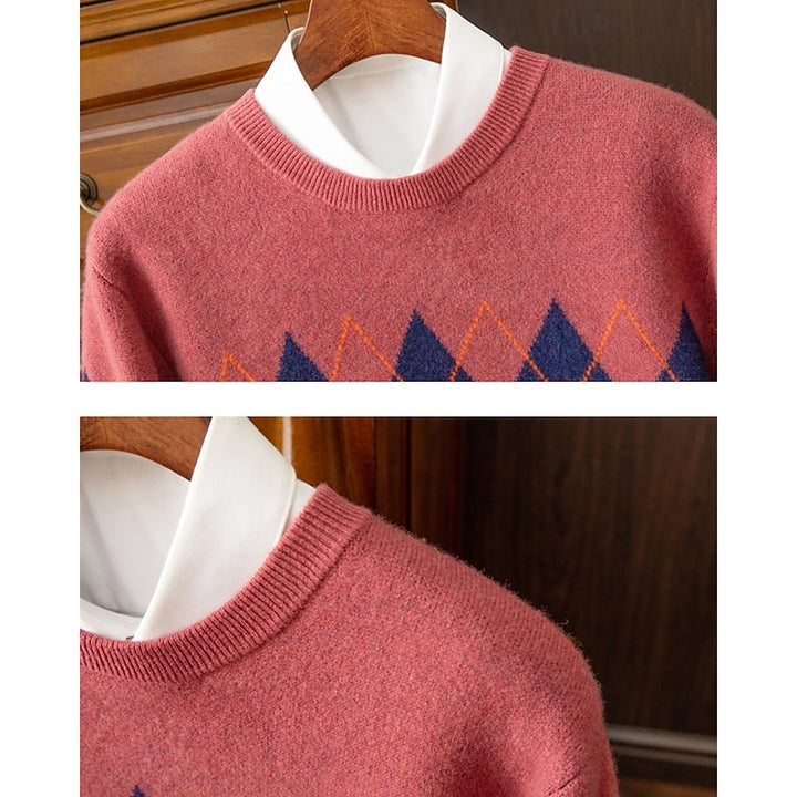 Randall | Classic Argyle Crew Neck Sweater