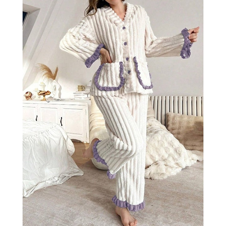 Winifred | Cozy Ruffle-Trim Two-Piece Set