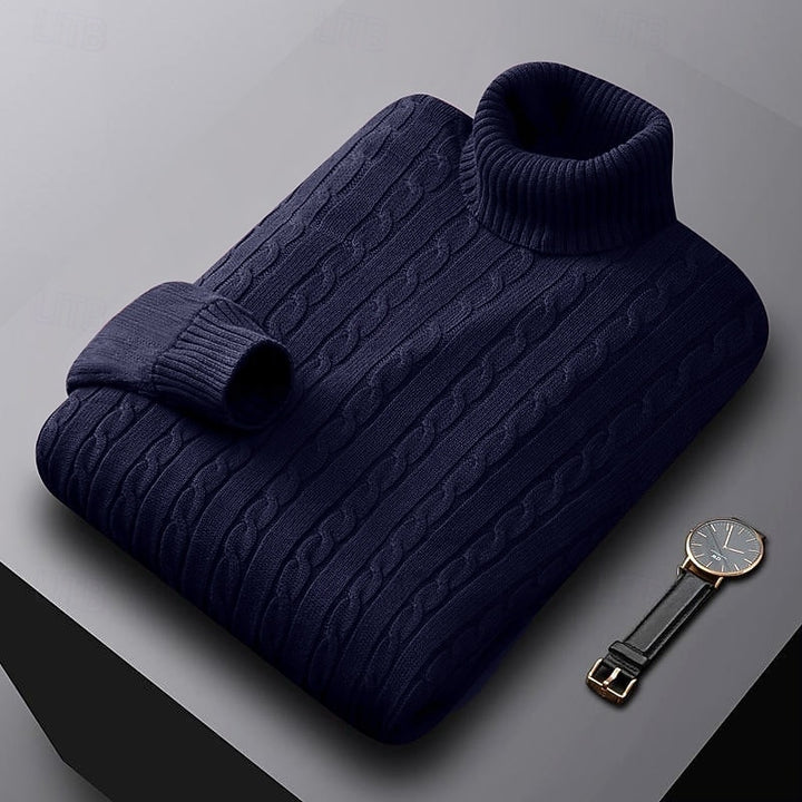 Rhys | Cable Knit Turtleneck Sweater