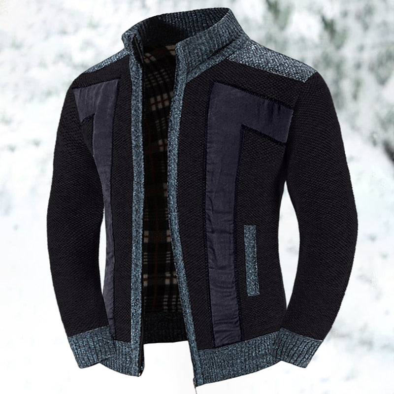 Declan | Textured Zip-Up Cardigan
