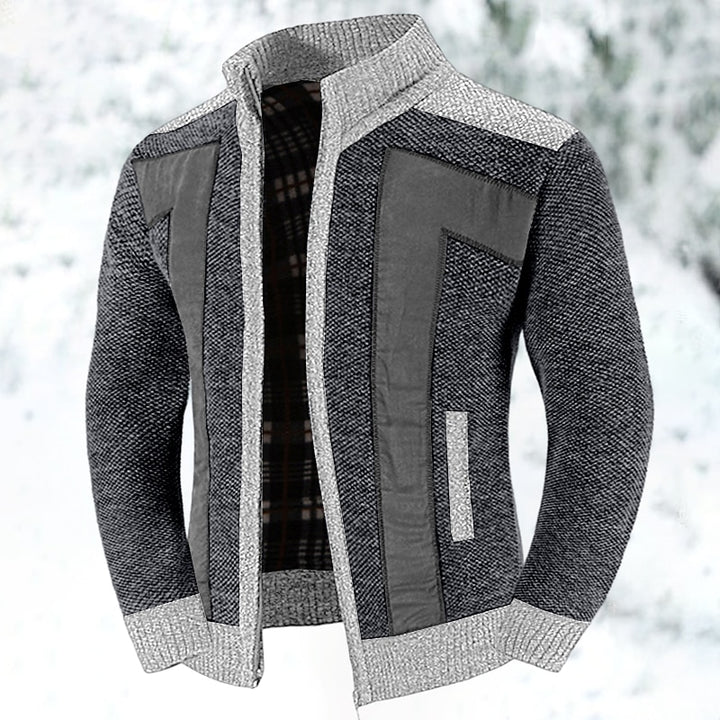 Declan | Textured Zip-Up Cardigan