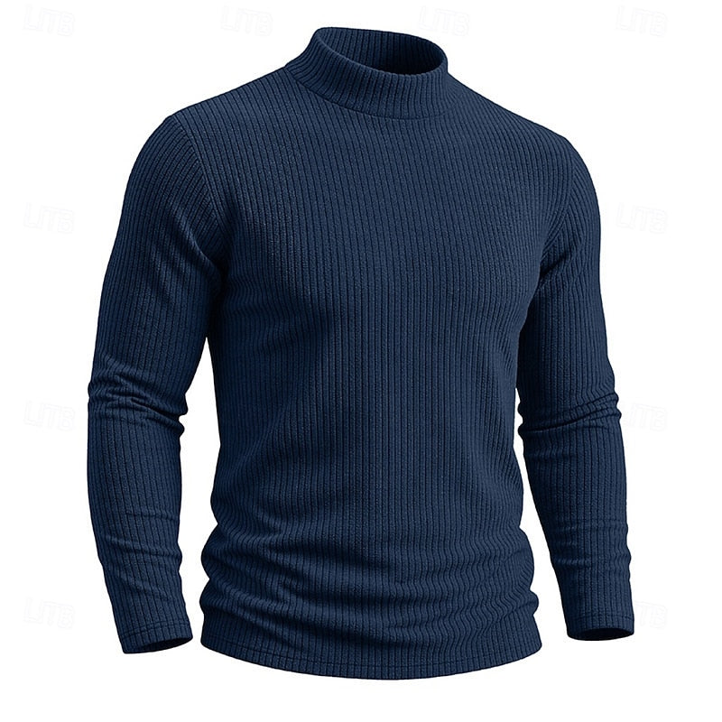 Callahan | Ribbed Mock-Neck Top