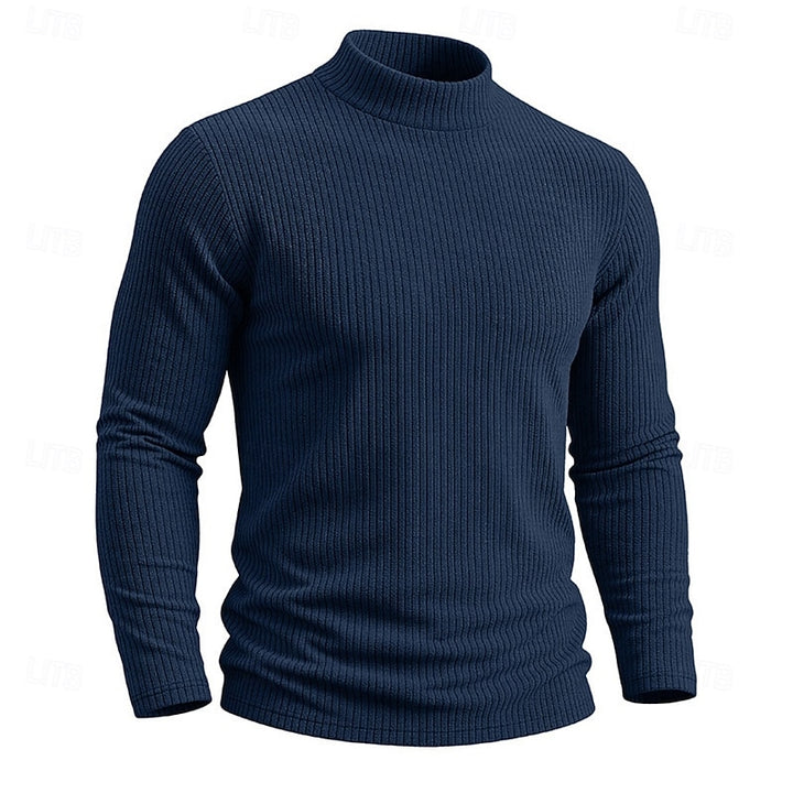 Callahan | Ribbed Mock-Neck Top