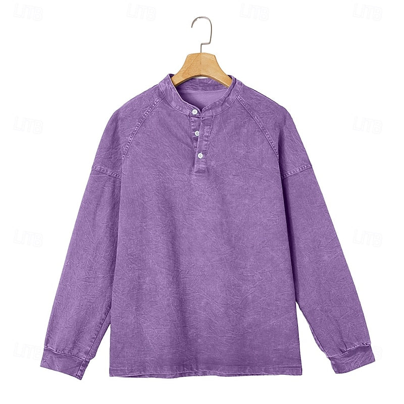 Colby | Vintage Washed Henley Shirt