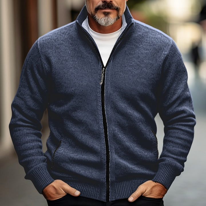 Howard | Stand-Collar Zip Cardigan