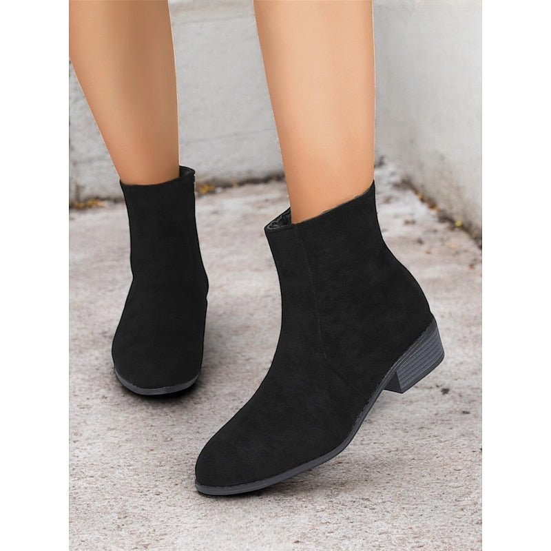 Sloane | Side-Zip Block Heel Ankle Boots