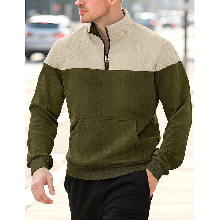 Braxton | Textured Quarter-Zip Sweatshirt