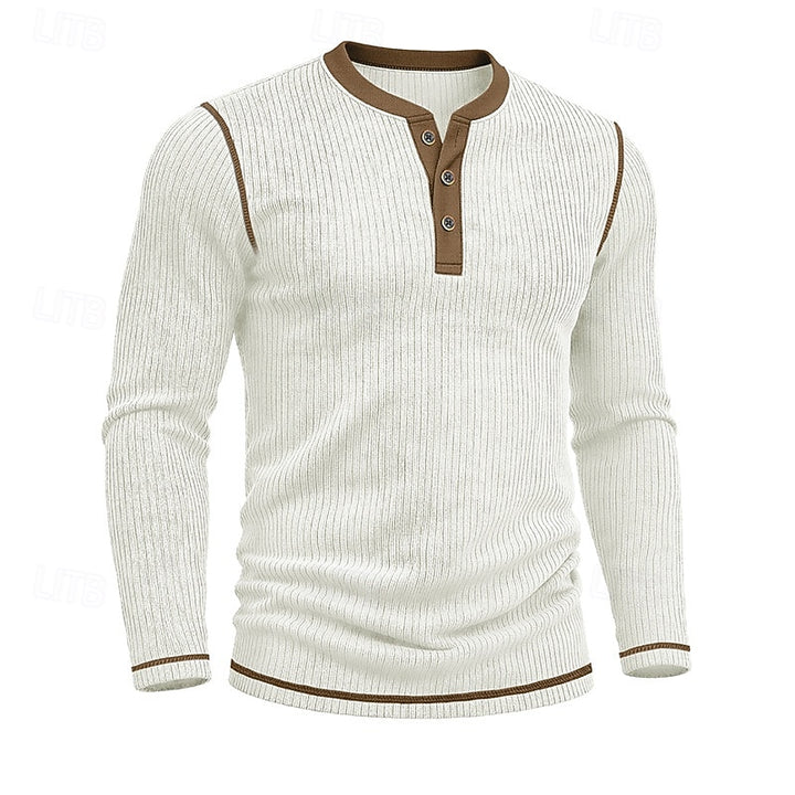 Jared | Ribbed Henley Shirt
