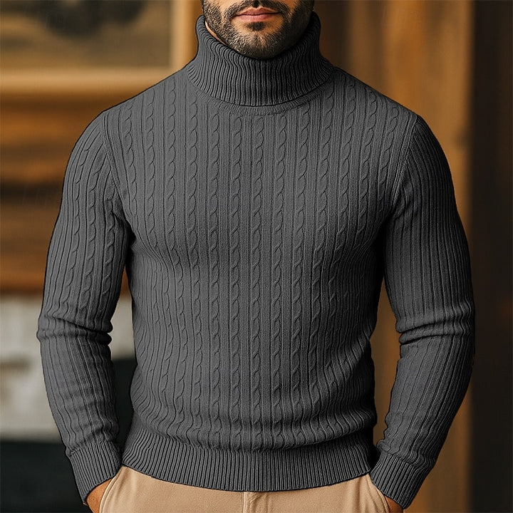 Rupert | Cable Knit Turtleneck Sweater