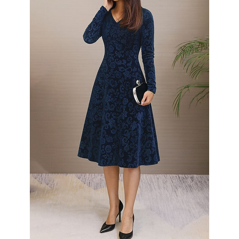 Arabella | Floral A-Line Midi Dress