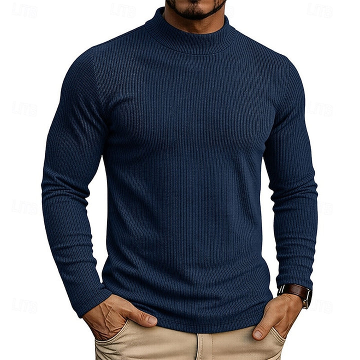 Callahan | Ribbed Mock-Neck Top
