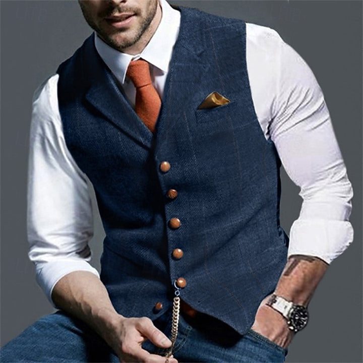 Theron | Herringbone Tailored Waistcoat