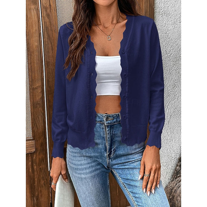 Camilla | Scalloped Button-Front Cardigan
