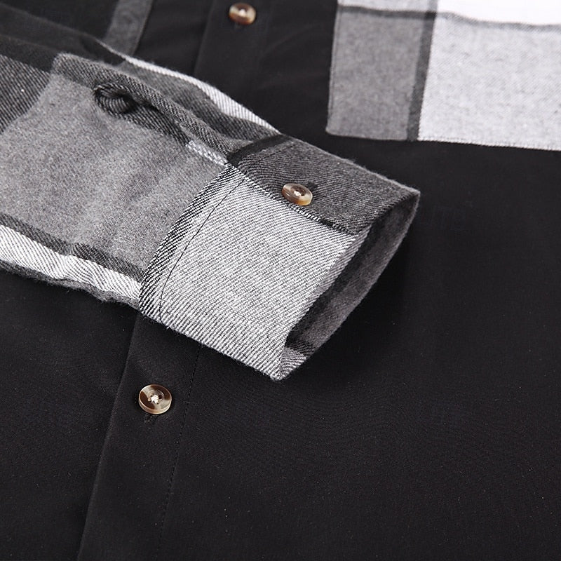 Elliot | Modern Patchwork Shirt Jacket
