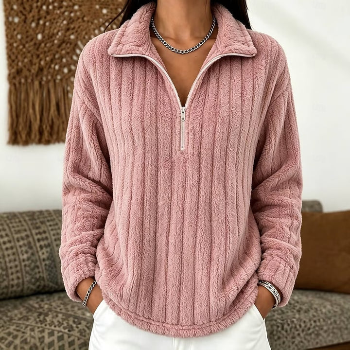 Elodie | Cozy Textured Quarter-Zip Pullover