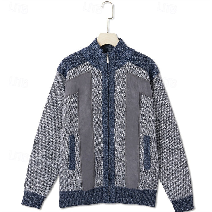 Declan | Textured Zip-Up Cardigan