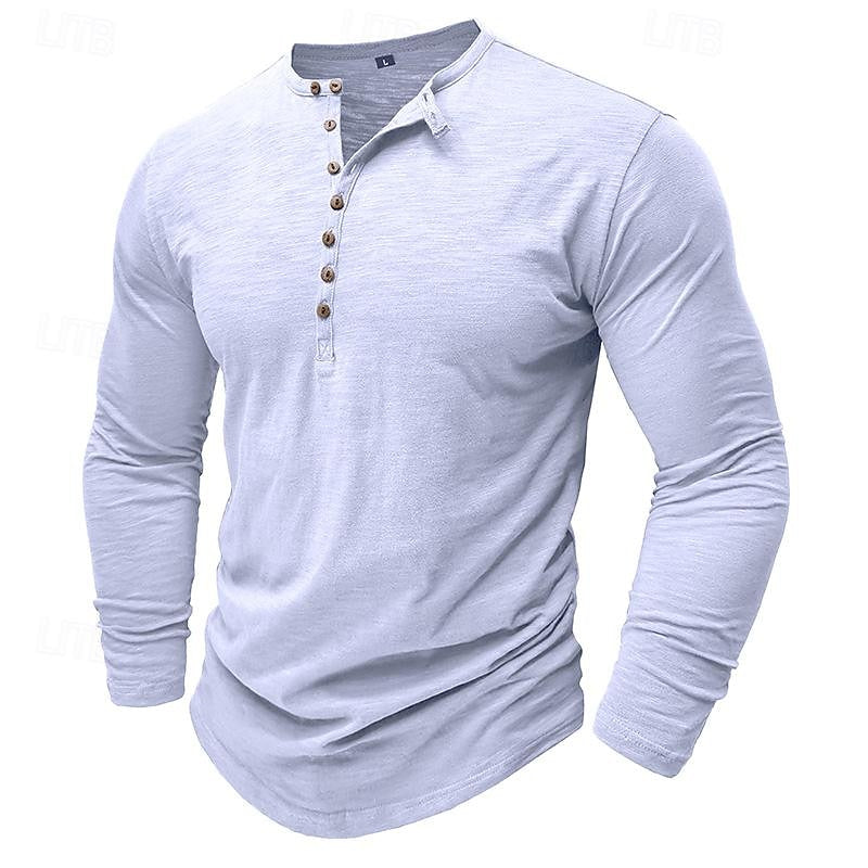 Ashton | Classic Long-Sleeve Henley Shirt