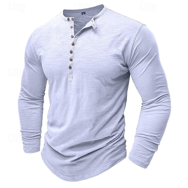 Ashton | Classic Long-Sleeve Henley Shirt