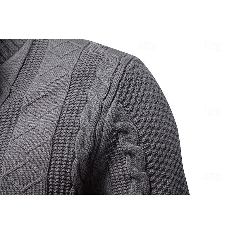 Gerard | Textured Zip-Up Cardigan