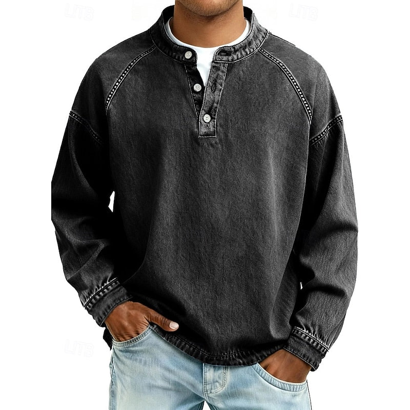 Colby | Vintage Washed Henley Shirt