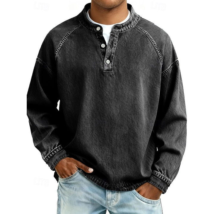 Colby | Vintage Washed Henley Shirt