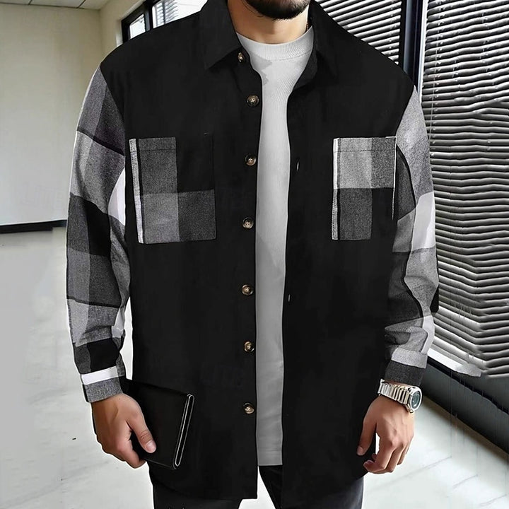 Elliot | Modern Patchwork Shirt Jacket