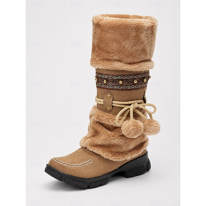 Wren | Cozy Boho Mid-Calf Winter Boots