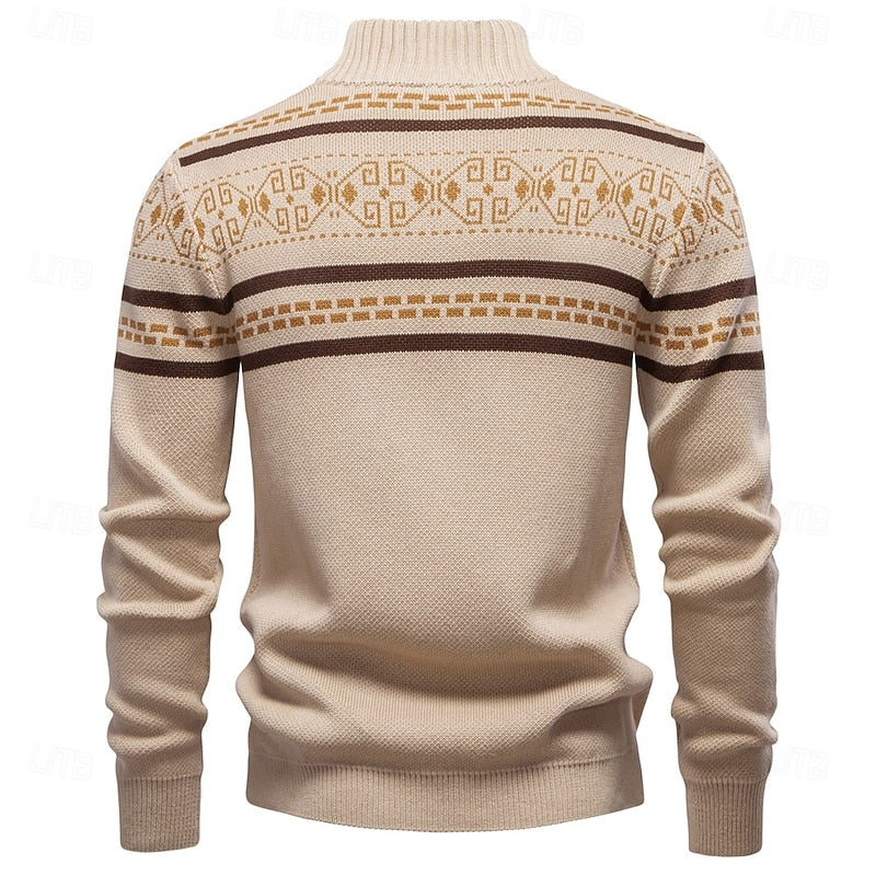Fraser | Fair Isle Zip-Up Christmas Cardigan