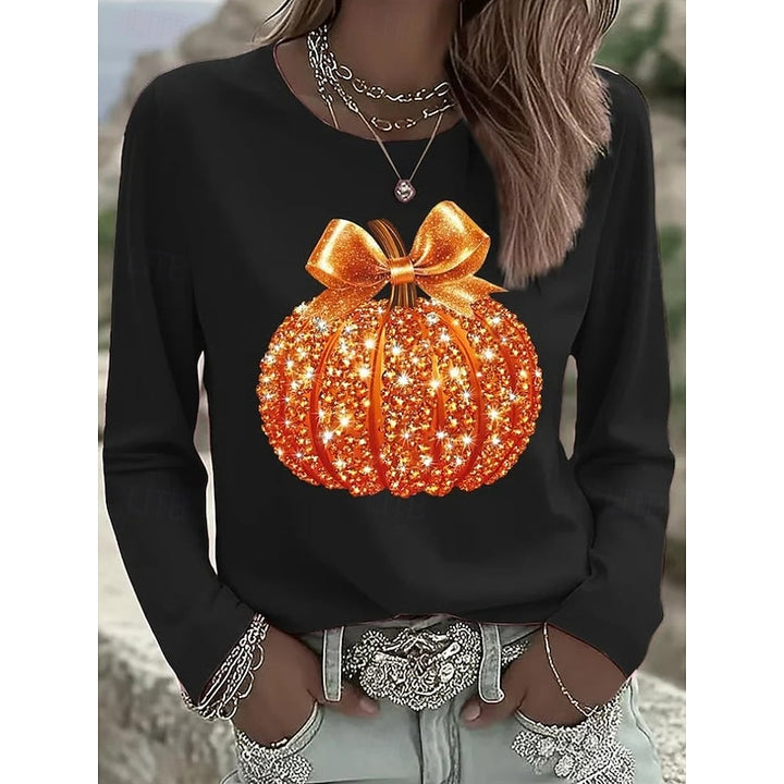 Lillian | Sparkling Halloween Pumpkin Top