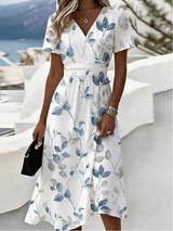 Vera | Flowing Floral Midi Dress
