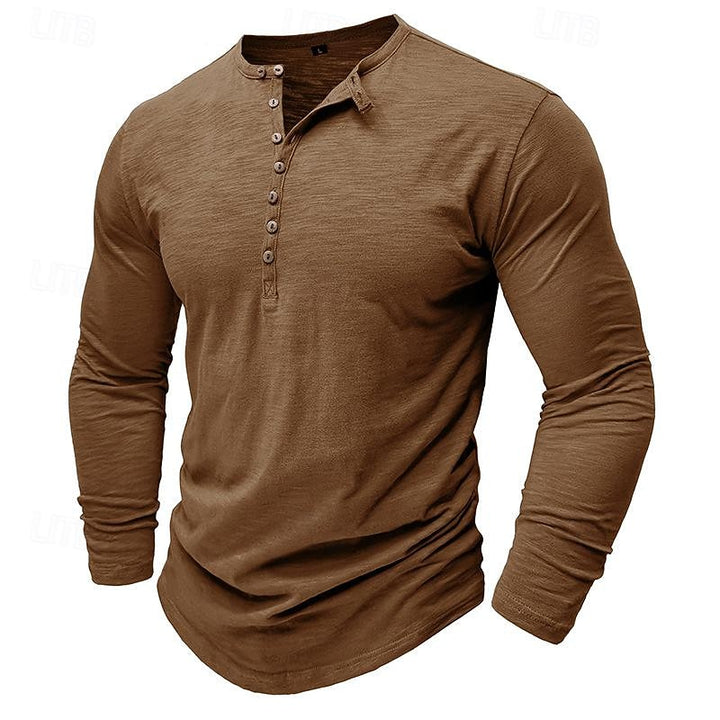 Ashton | Classic Long-Sleeve Henley Shirt