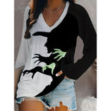 Odessa | Halloween Graphic V-Neck Top