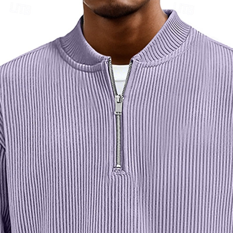 Bryson | Ribbed Quarter-Zip Pullover