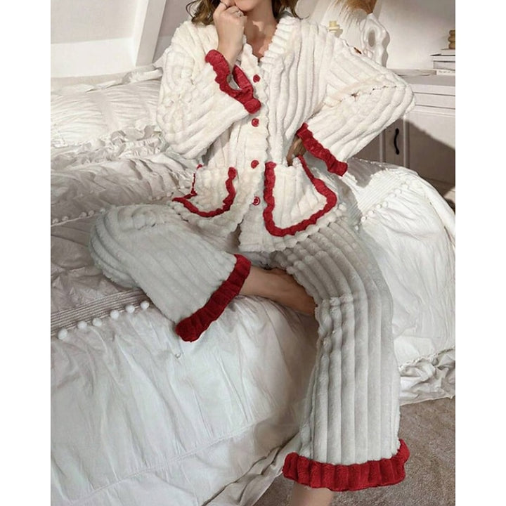 Winifred | Cozy Ruffle-Trim Two-Piece Set