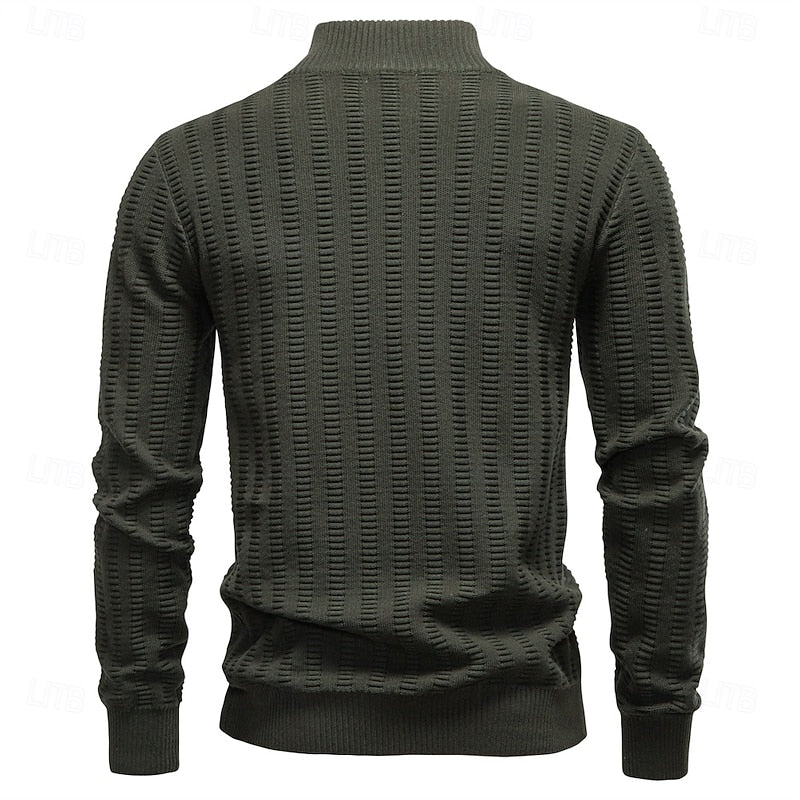 Sheldon | Textured Half-Zip Sweater