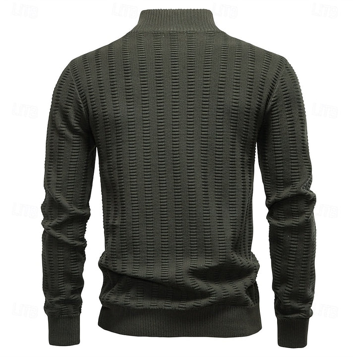 Sheldon | Textured Half-Zip Sweater