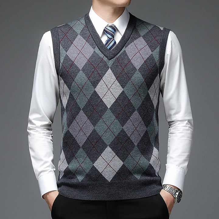 Bernard | Argyle V-Neck Sweater Vest