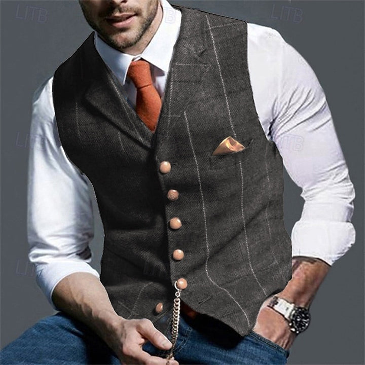 Theron | Herringbone Tailored Waistcoat