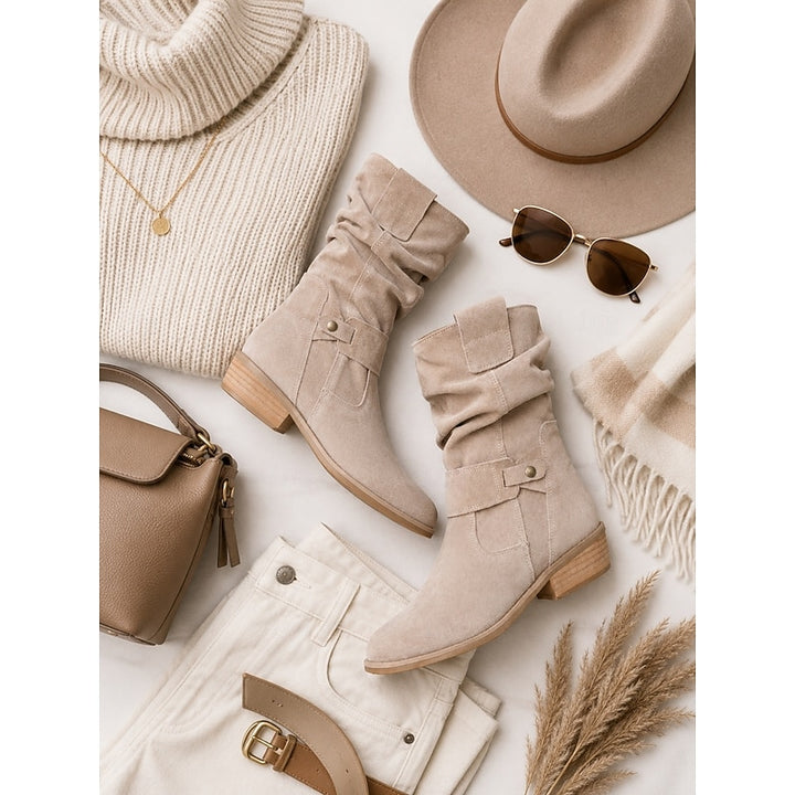 Tessa | Slouchy Buckle Ankle Boots