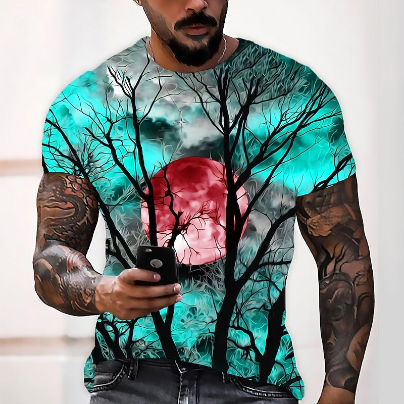 Jonah | Halloween Moon Graphic Crew Neck T-Shirt