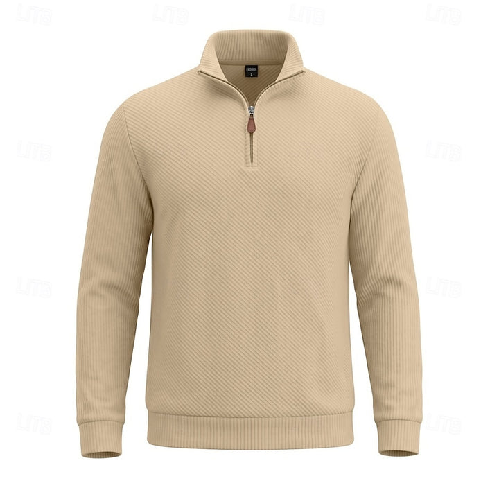 Quentin | Textured Quarter-Zip Pullover