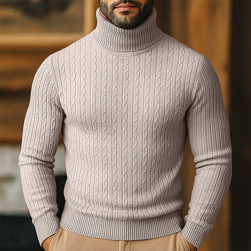 Rupert | Cable Knit Turtleneck Sweater