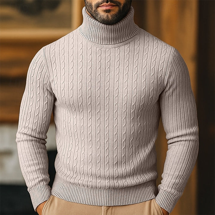 Rupert | Cable Knit Turtleneck Sweater
