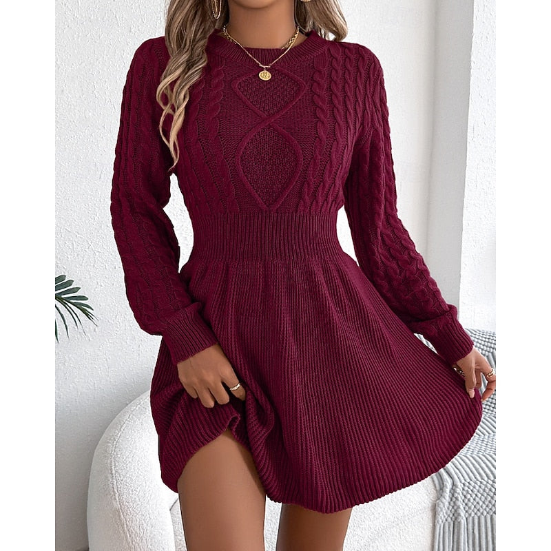 Whitney | Cable-Knit Sweater Dress