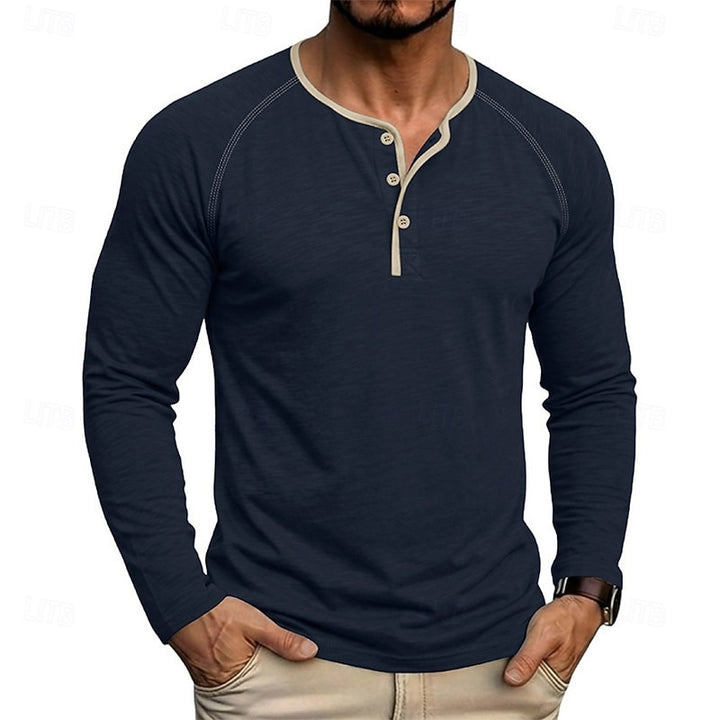 Owen | Classic Button Henley Shirt