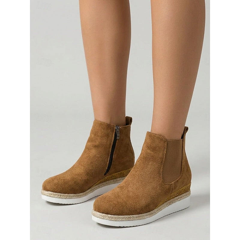 Vera | Cozy Wedge Ankle Boots