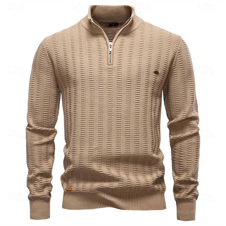 Sheldon | Textured Half-Zip Sweater