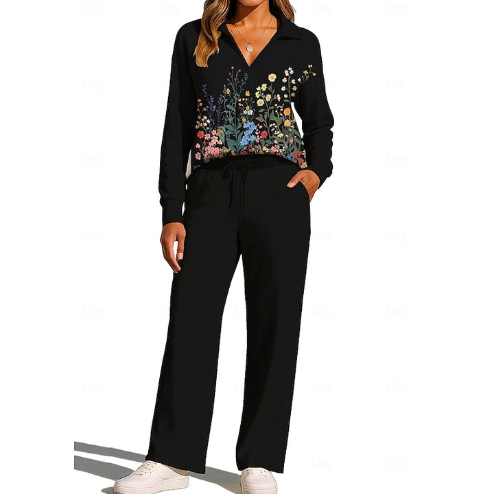 Eliana | Floral Collared Two-Piece Set