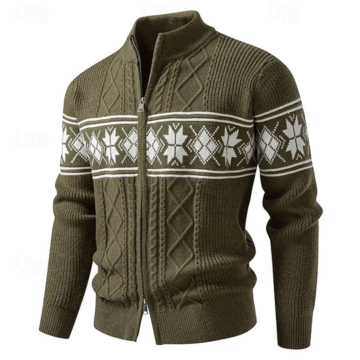 Byron | Fair Isle Zip Cardigan